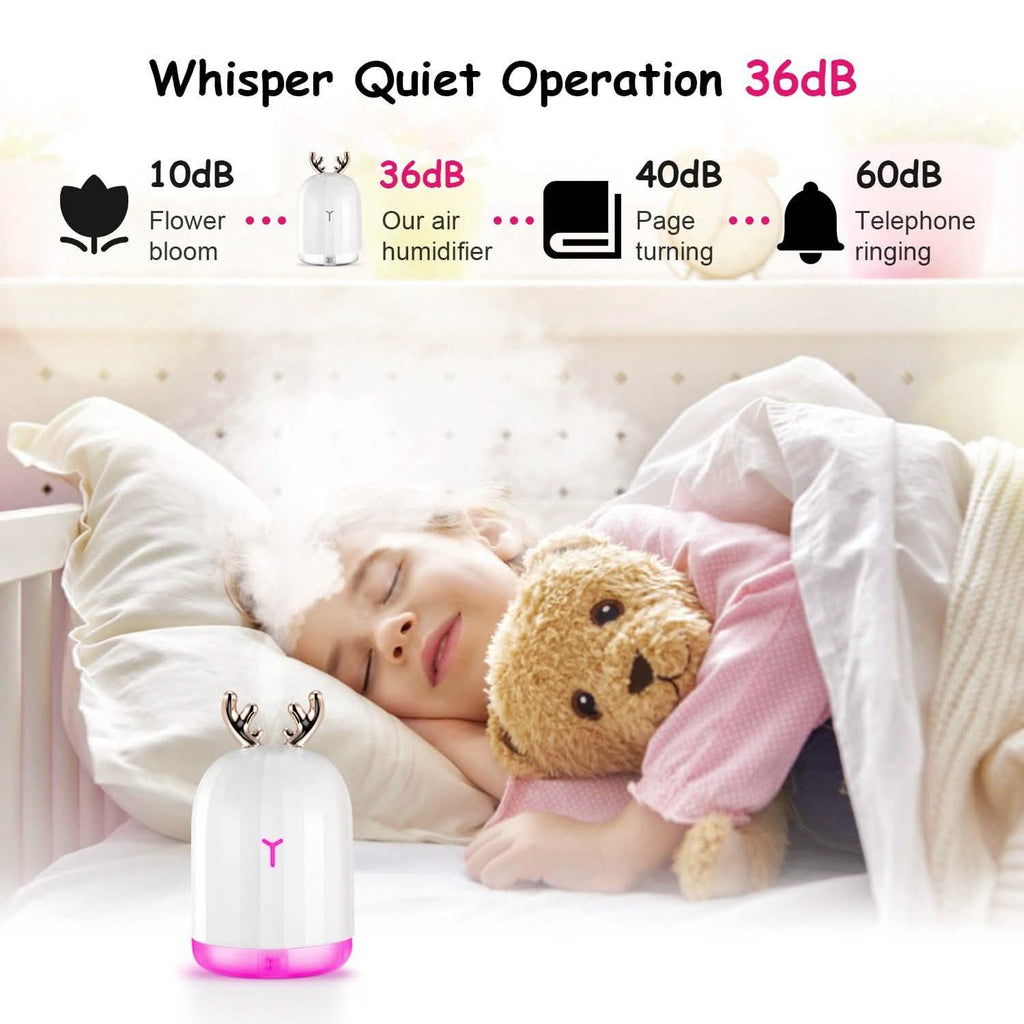Diffuseur d'air ultrasonique à brume fraîche de 220 ml avec 7 couleurs