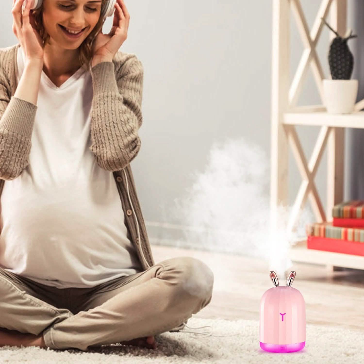 Diffuseur d'air ultrasonique à brume fraîche de 220 ml avec 7 couleurs