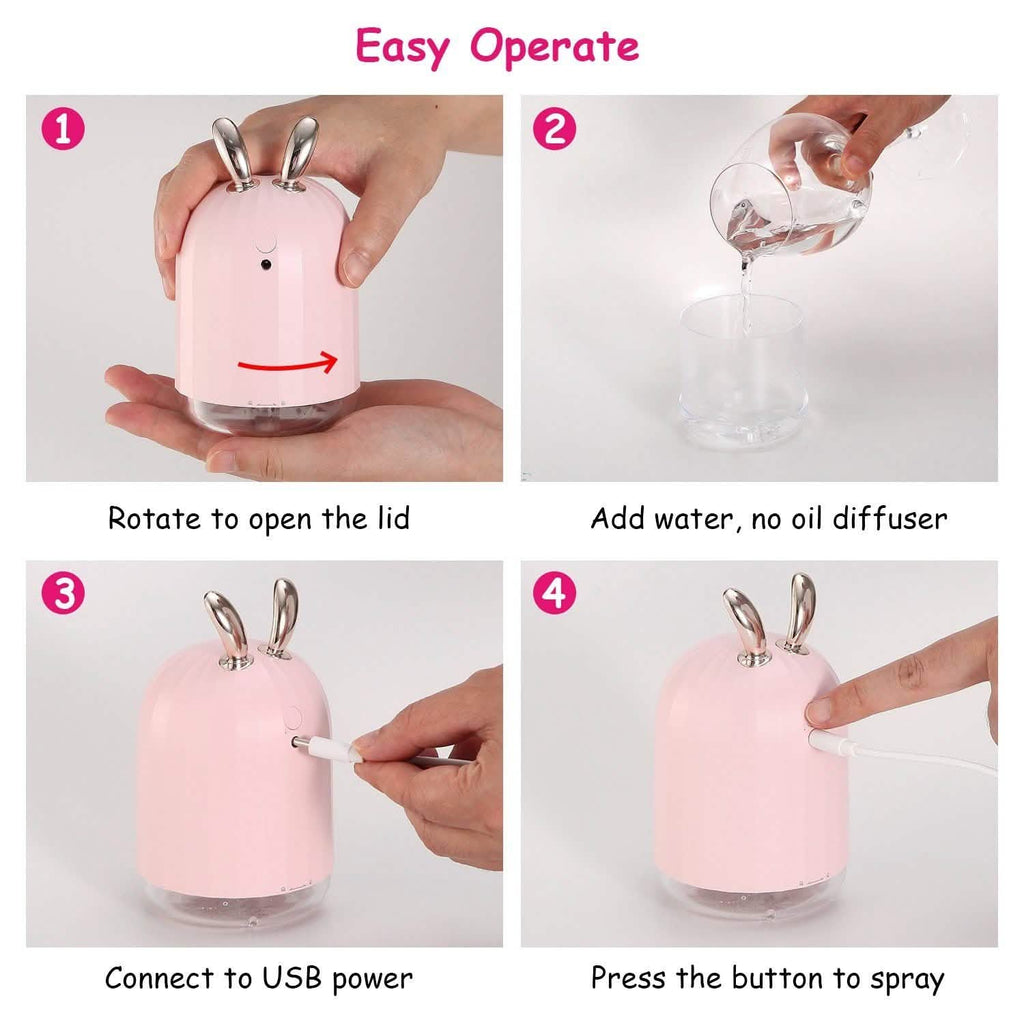 Diffuseur d'air ultrasonique à brume fraîche de 220 ml avec 7 couleurs