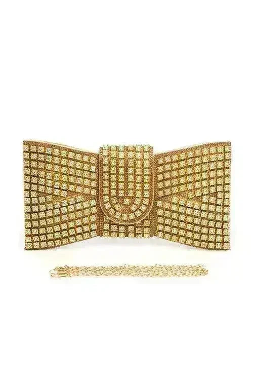 Pochette iconique nœud papillon en strass