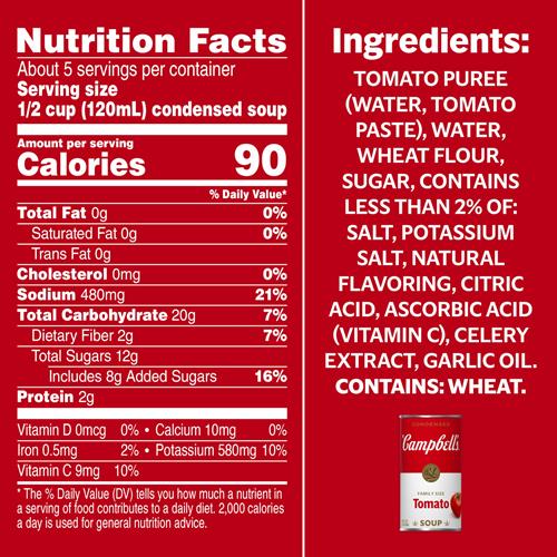 Campbells Condensed Tomato Soup, 23.2 Oz Family Size Can