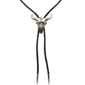 Bolo cravate Double S Silver Steer Skull