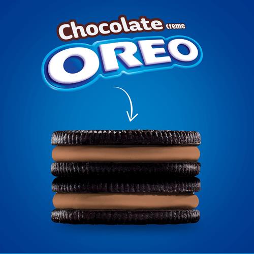 Biscuits sandwich au chocolat Oreo Crème Chocolat, format familial, 530 g