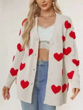 Cardigan long Cœur