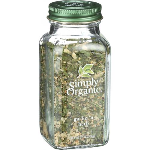 Simply Organic Ail et Fines Herbes Certifié Biologique, Bouteille en Verre de 88 g