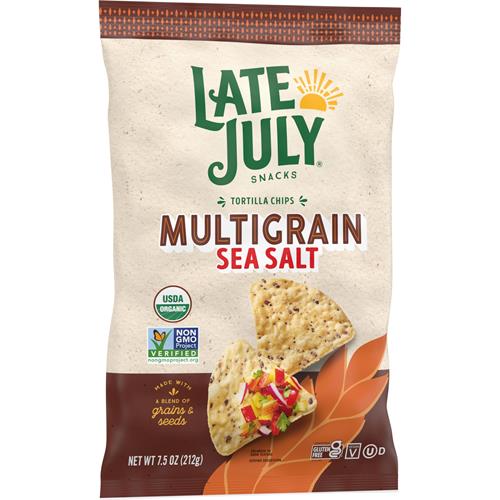 Late July, Tortilla Chips Biologiques Multigrains et Sel Marin, 212g