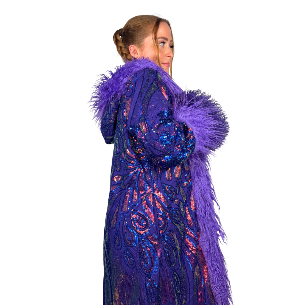 Manteau à sequins Champagne Luxe