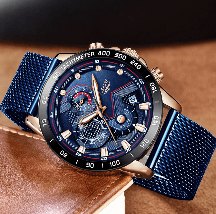 Montre Sport Étanche Homme Avec Bracelet En Acier Inoxydable Design Unique Cadeau Idéal Pour Votre Homme