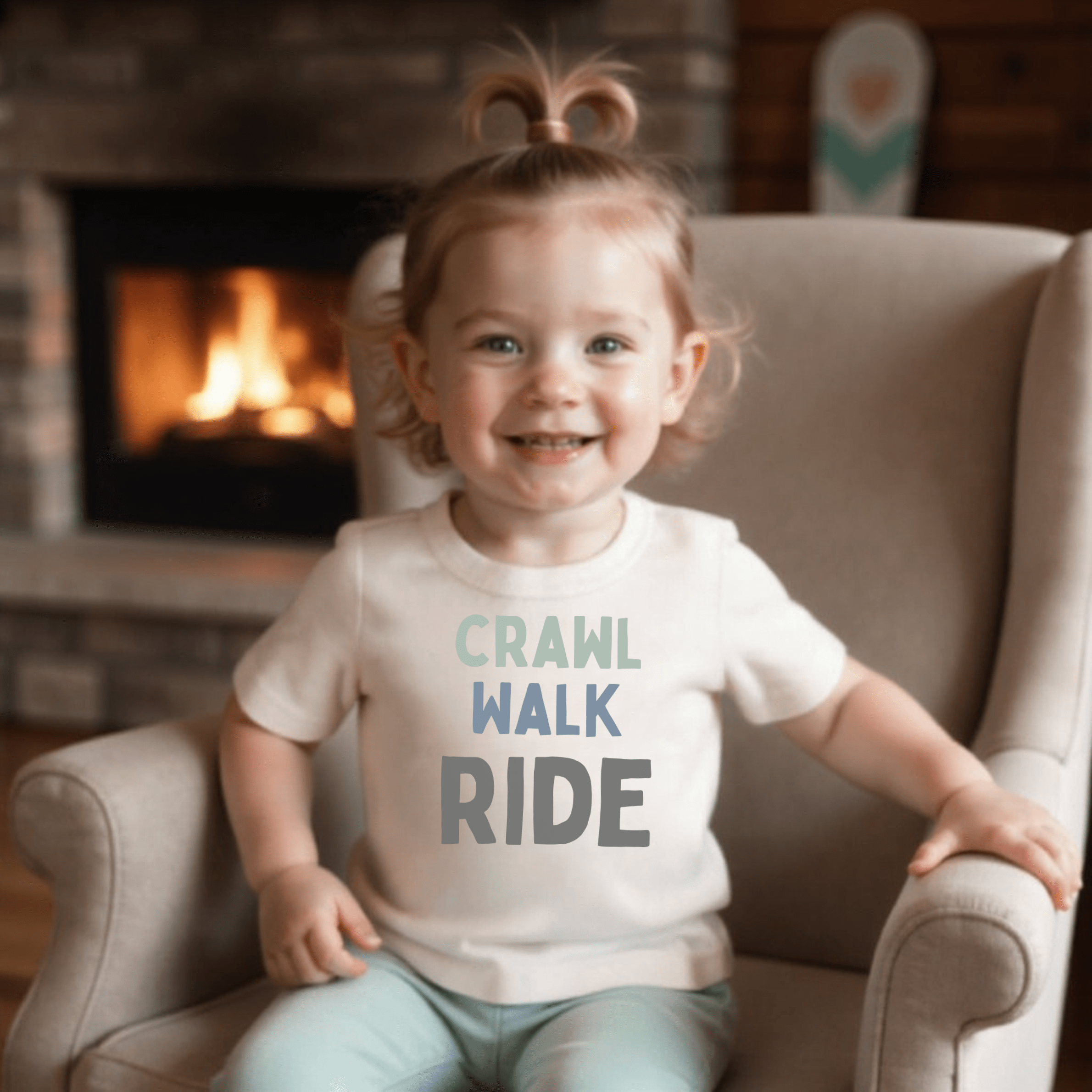 tee-shirt imprimé | d'abord je rampe, après je marche, puis je roule
