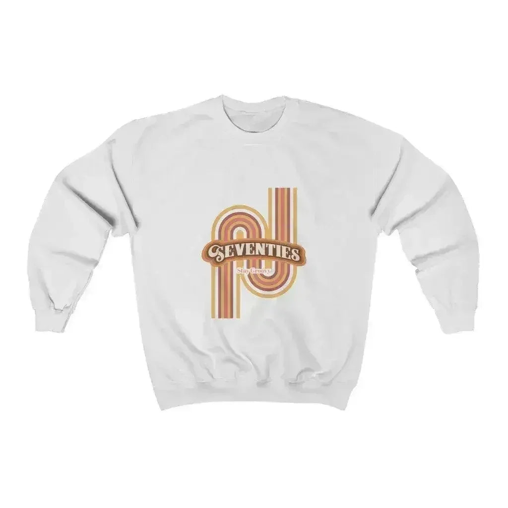 Sweat-shirt rétro années 70 - Col rond ample vintage | Femstylo