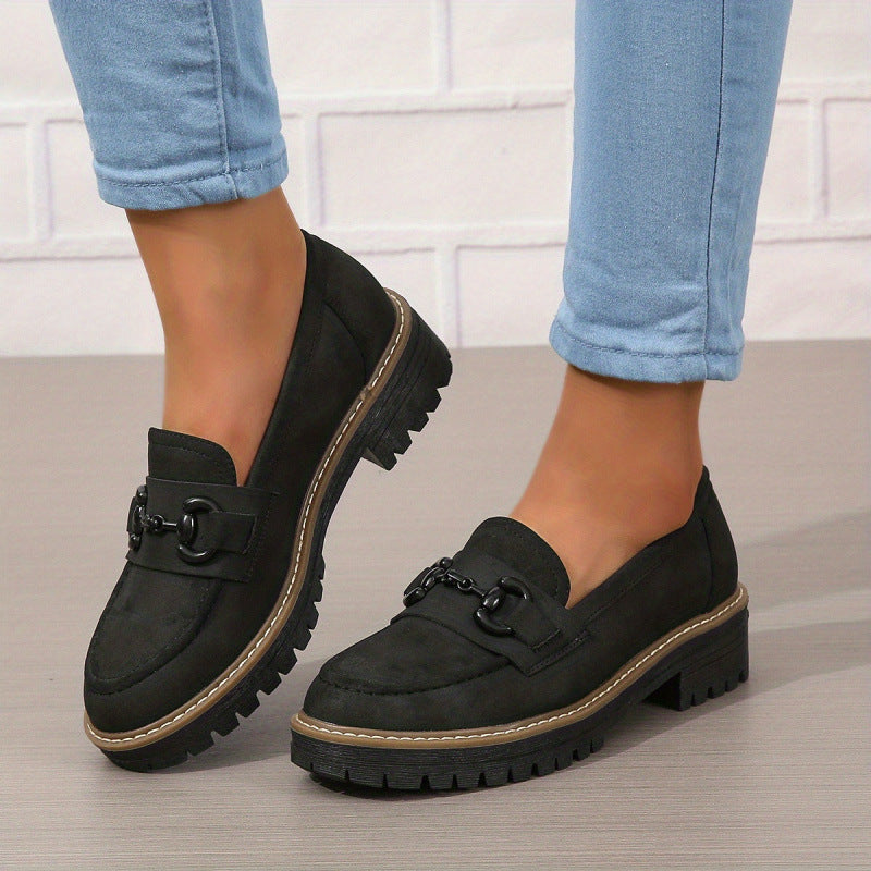 Mocassins Horsebit pour Femme – Élégants Mocassins Plats pour le Travail et le Quotidien