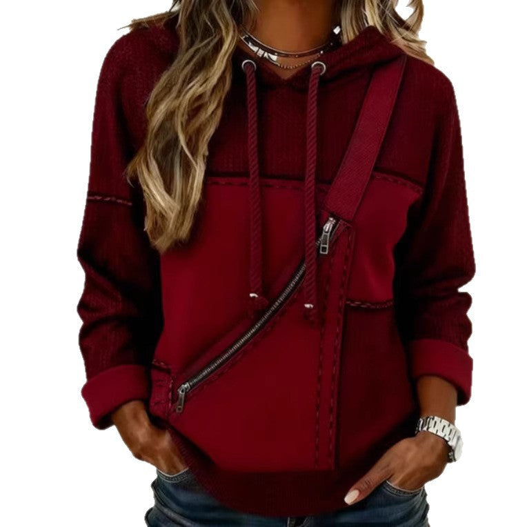 Sweat à capuche imprimé 3D pour femme – Manches longues