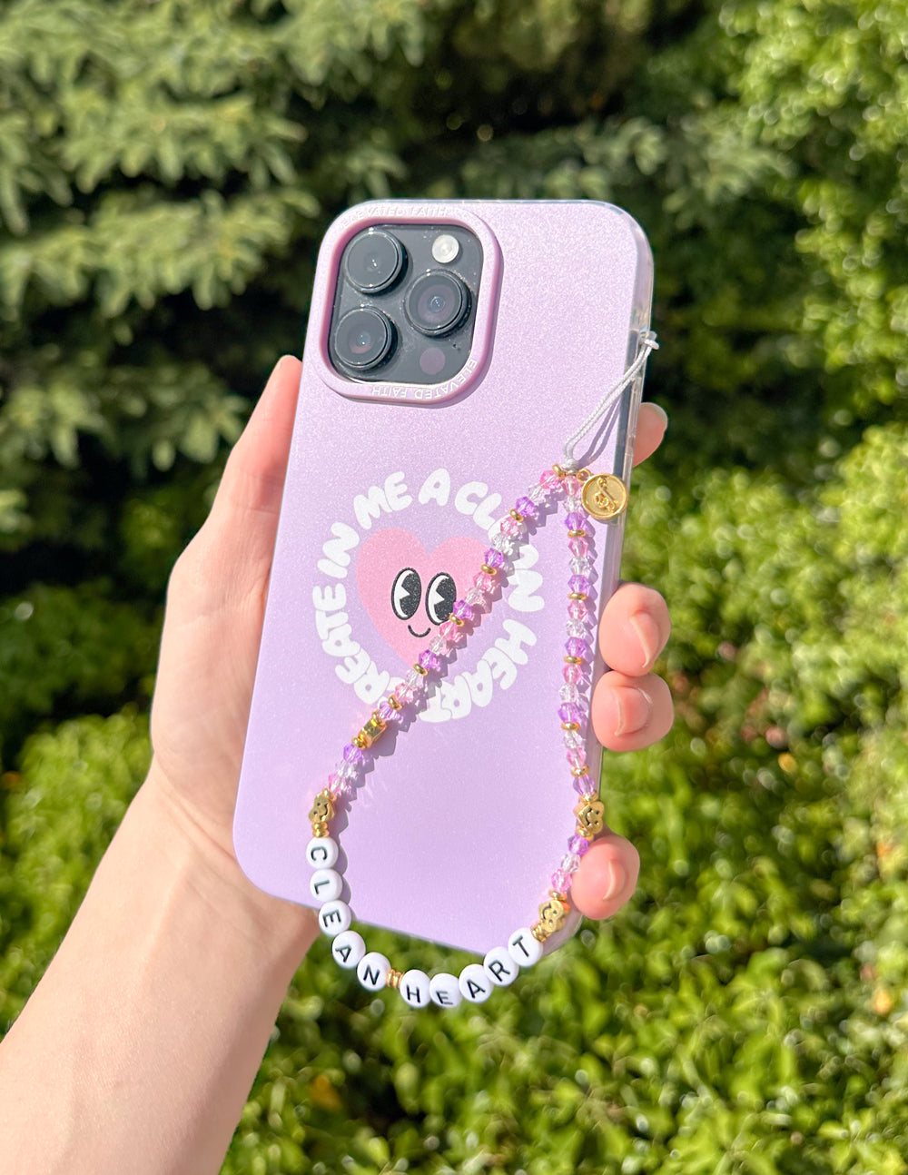 Crée en moi un cœur pur — Breloque de téléphone