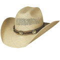 Bullhide Lone Gunman - Chapeau de cowboy en paille malléable