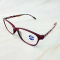 Lunettes de lecture bleues claires à motif cachemire