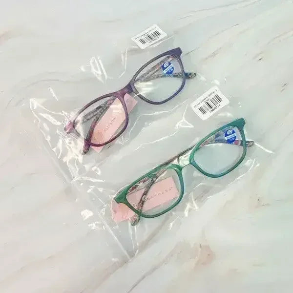 Lunettes de lecture bleues claires à motif cachemire