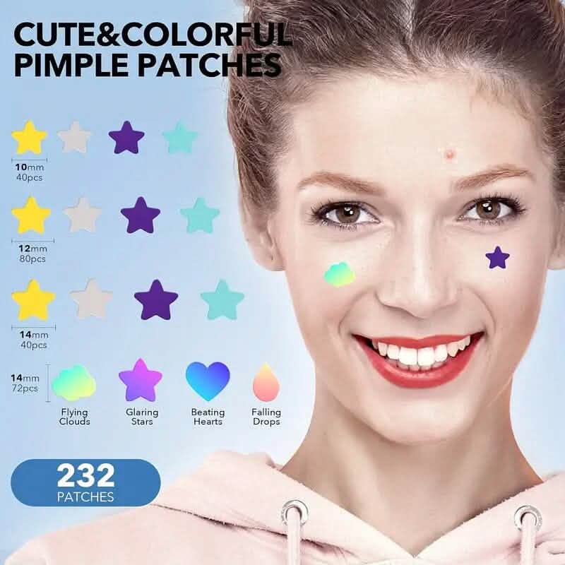 232 Pièces : Patchs autocollants anti-acné