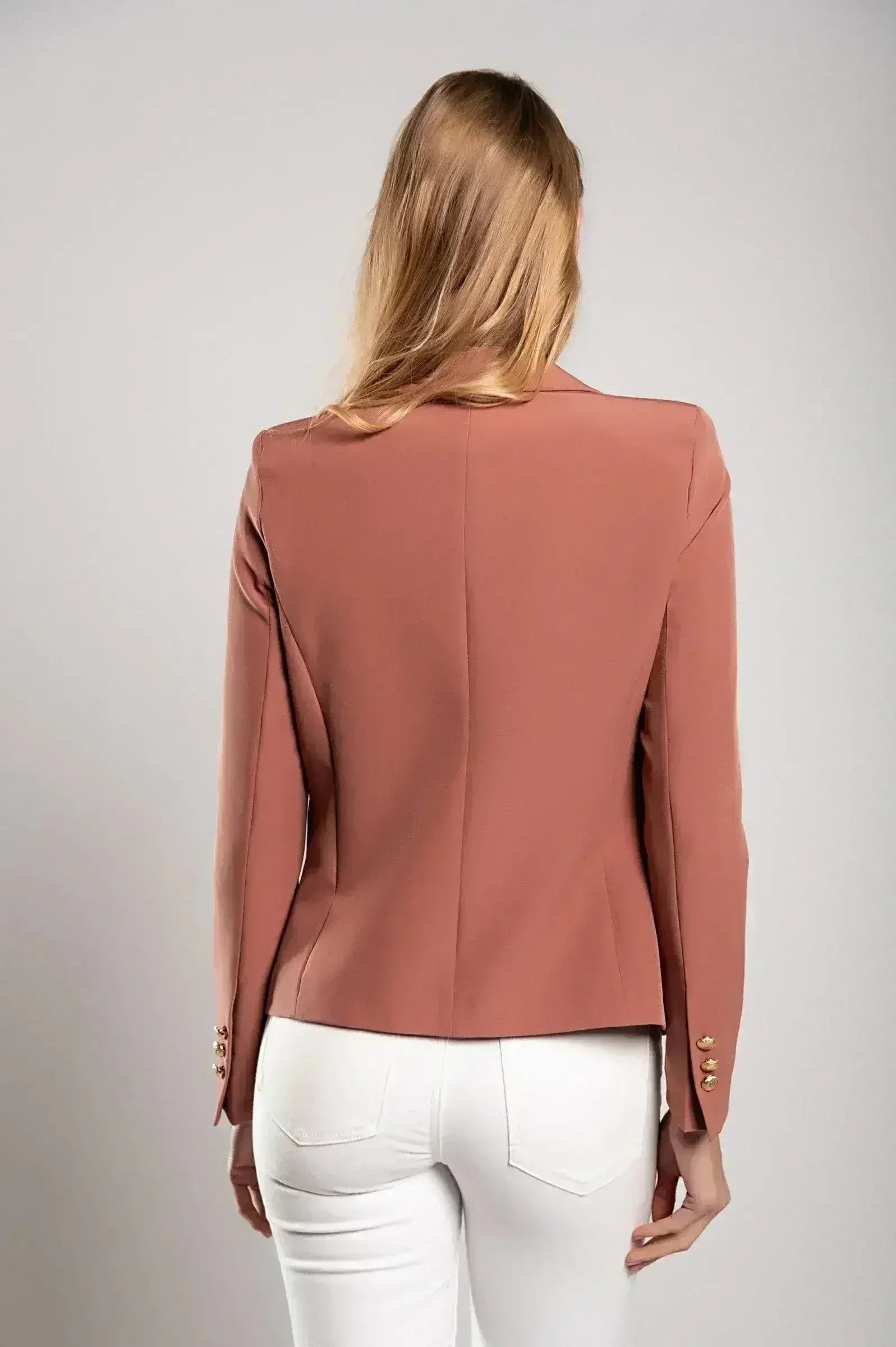 Blazer col classique Caorla, rose ancien