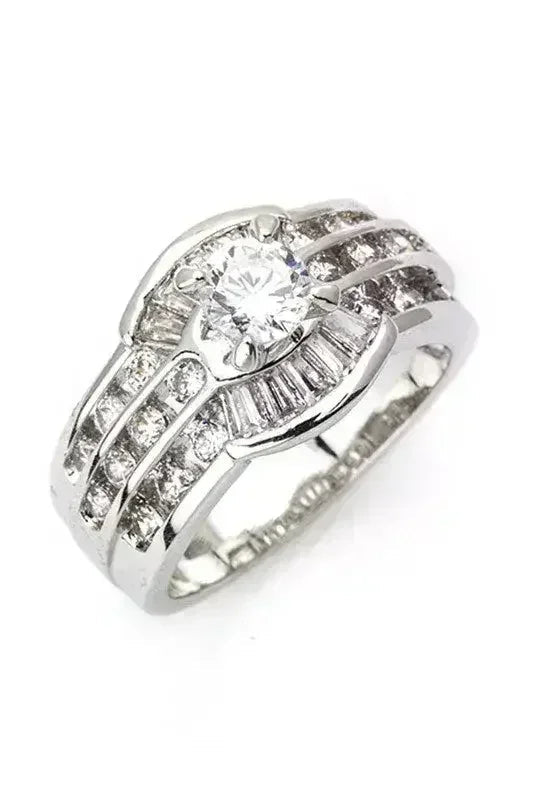 Bague Classique en Oxyde de Zirconium