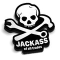 Jackass - Autocollant de casque de chantier