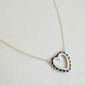 Collier Cœur Bord Festonné - Plaqué Or 18 carats | Femstylo