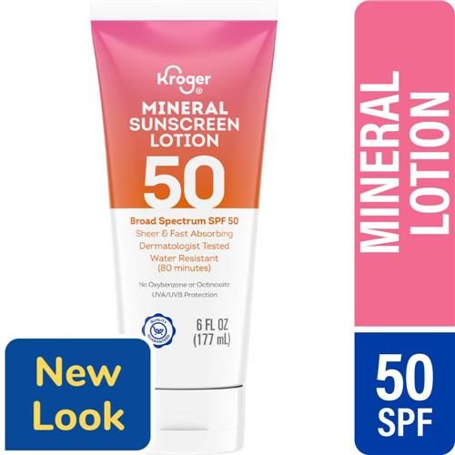 Lotion Écran Solaire Minéral Kroger FPS 50 177 ml