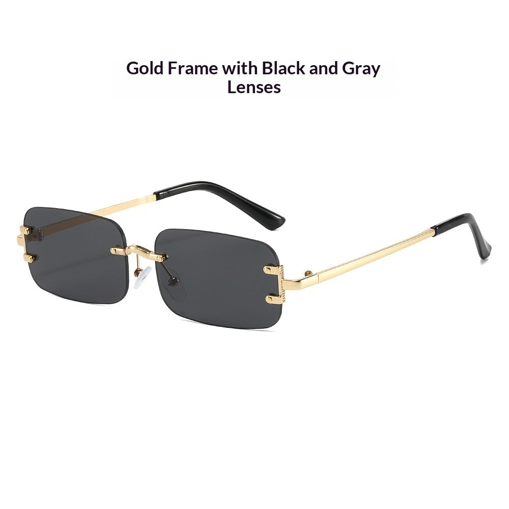 Lunettes de soleil sans monture – Style western élégant