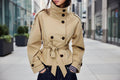 Trench-coat lacé à la taille pour femme