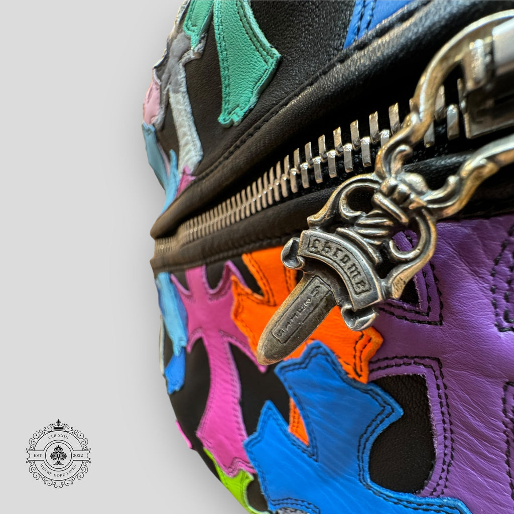 Mini sac polochon Chrome Hearts à croix multicolores