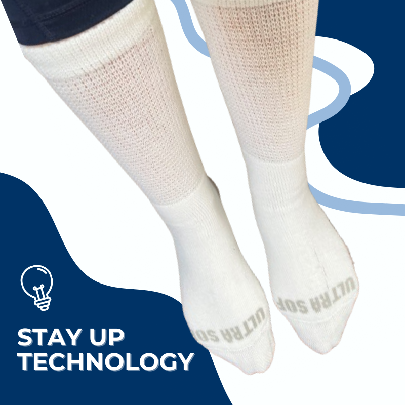 Chaussettes diabétiques pour femme (4 paires) – Ultra-douces – Mi-mollet