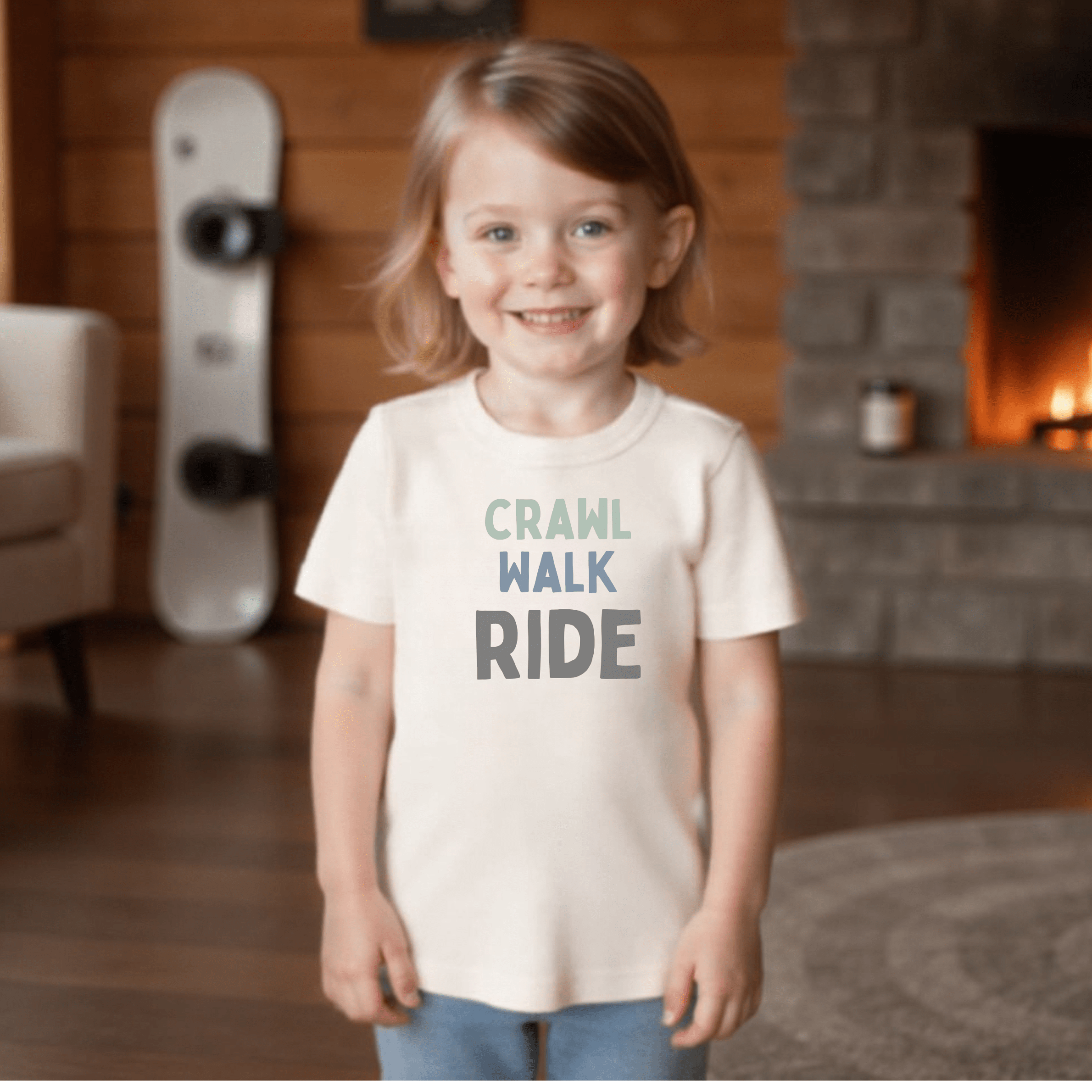 tee-shirt imprimé | d'abord je rampe, après je marche, puis je roule