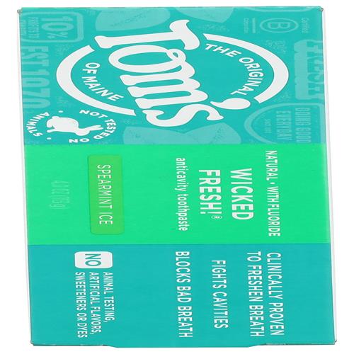 Dentifrice Toms Of Maine Wicked Fresh Spearmint Ice au fluor, 113 g