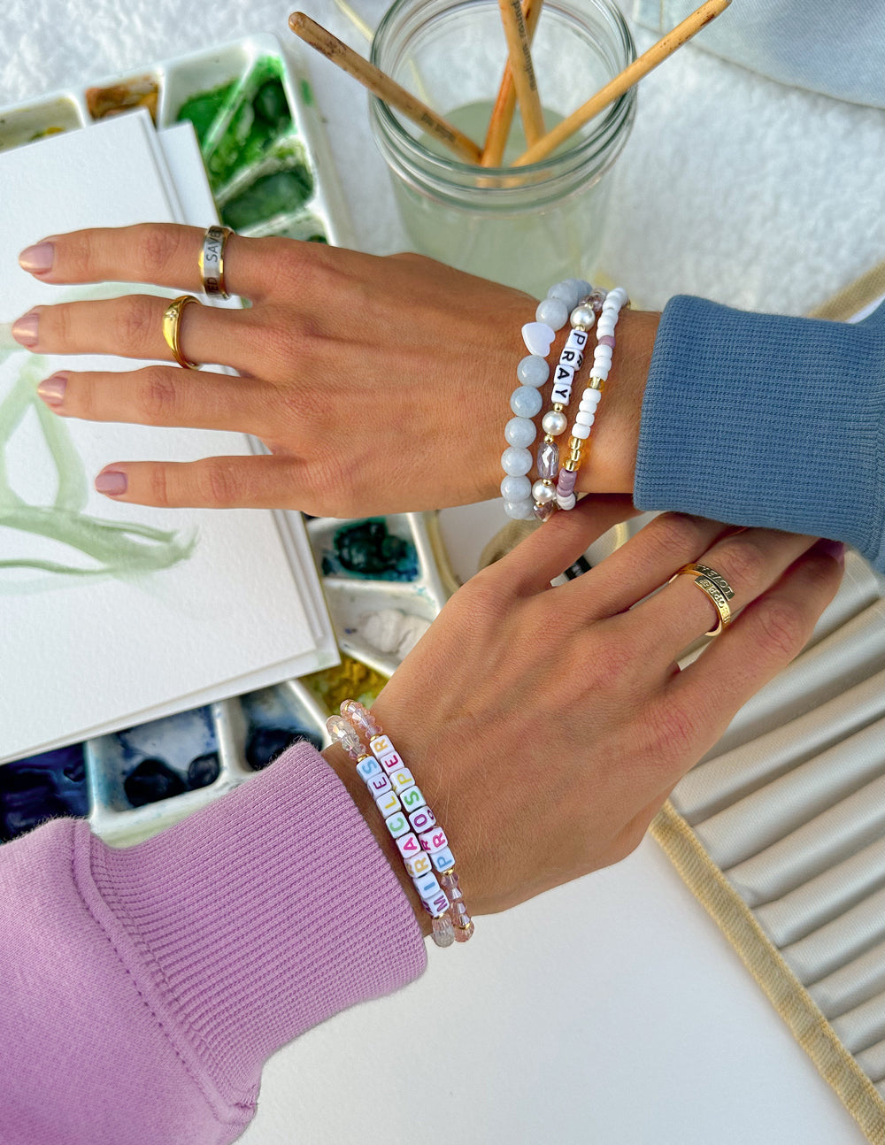 Bracelet Lettre Perle Prière