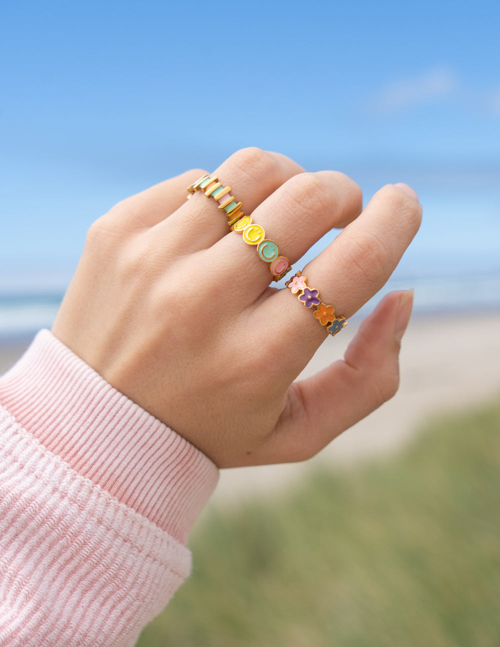 Bague Émaillée Smiley