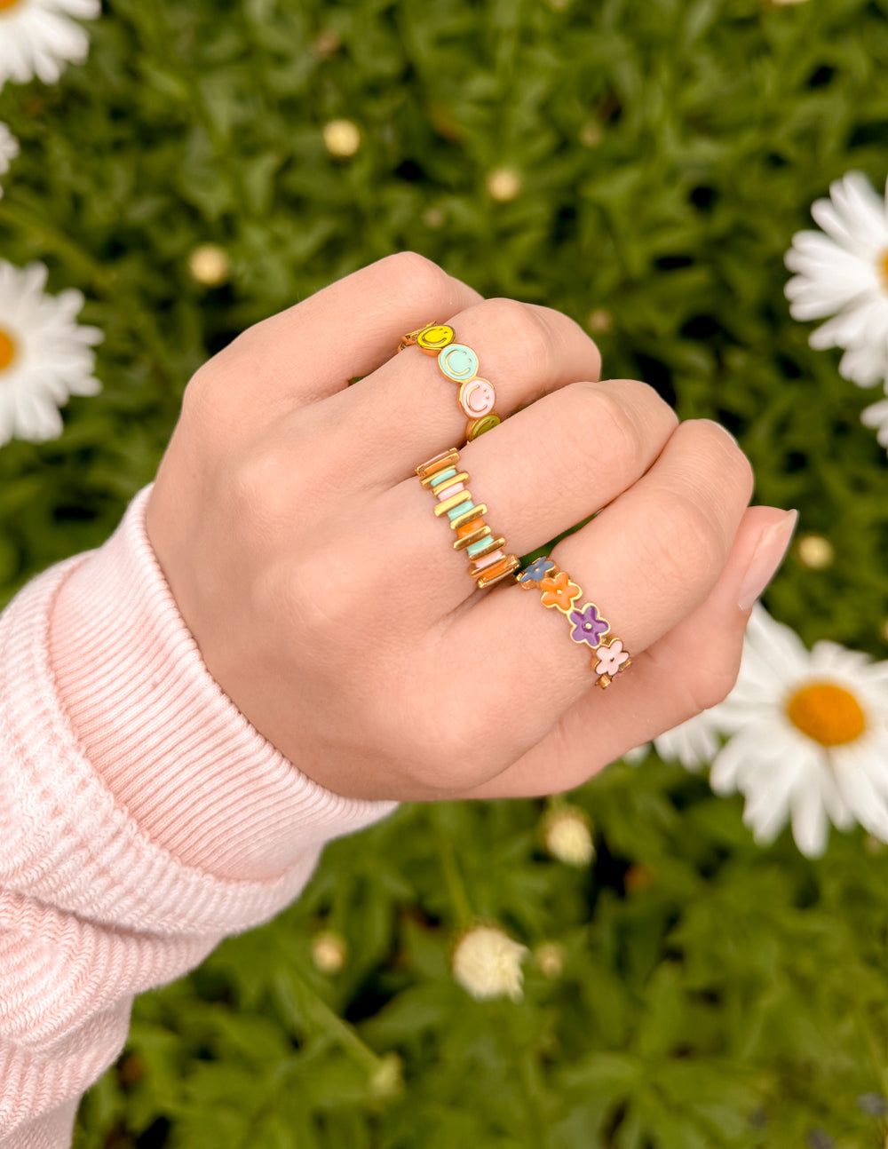 Bague Émaillée Smiley