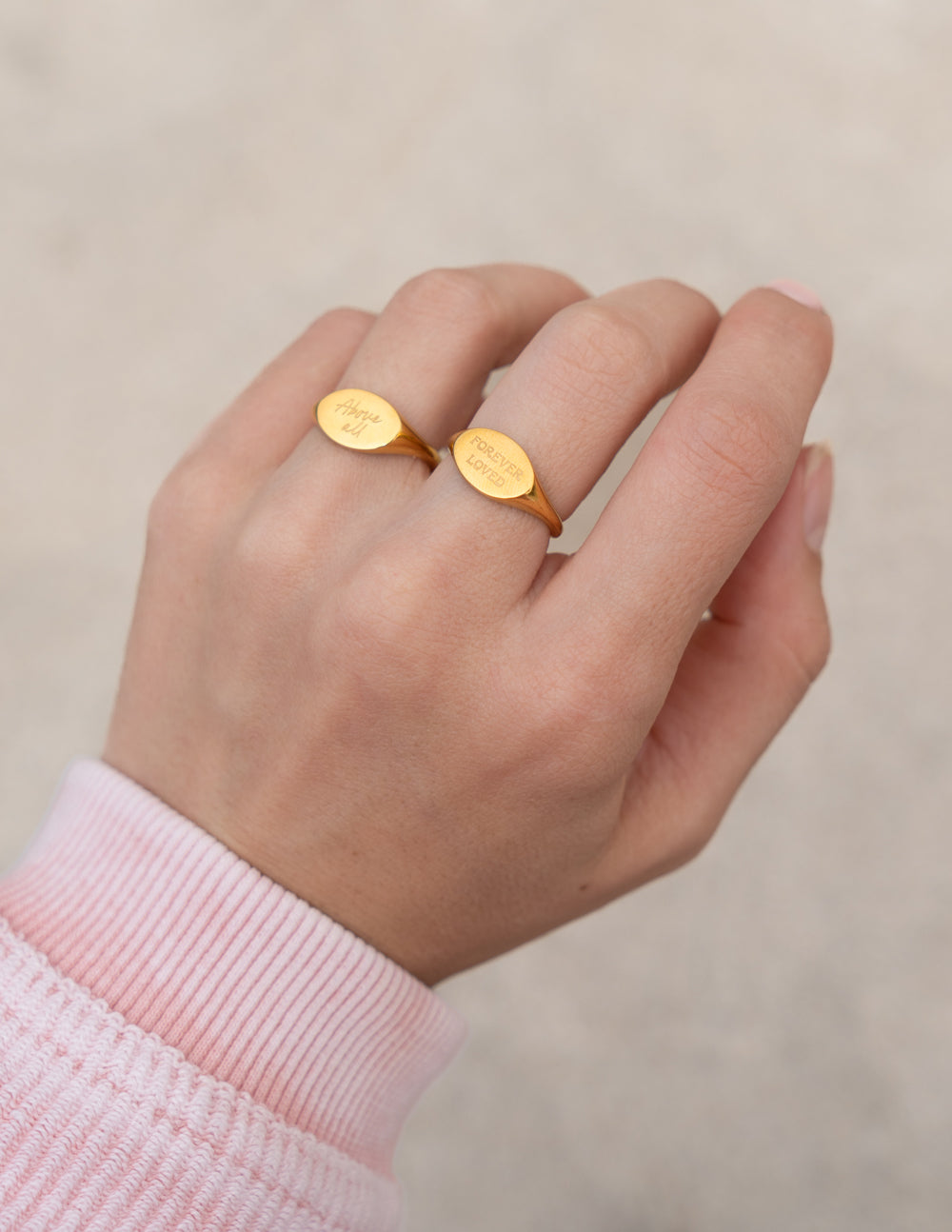 Bague chevalière Above All Oval