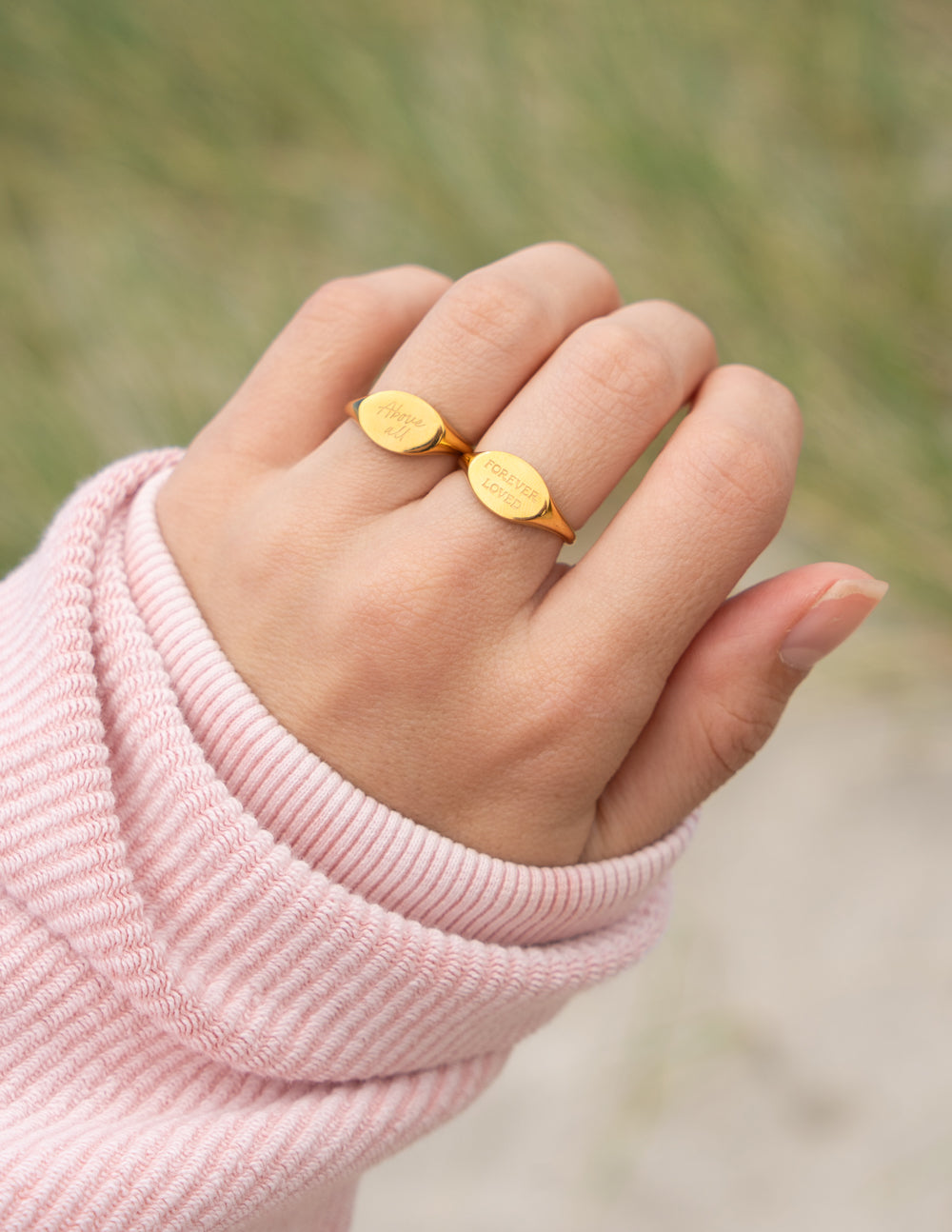 Bague chevalière Above All Oval