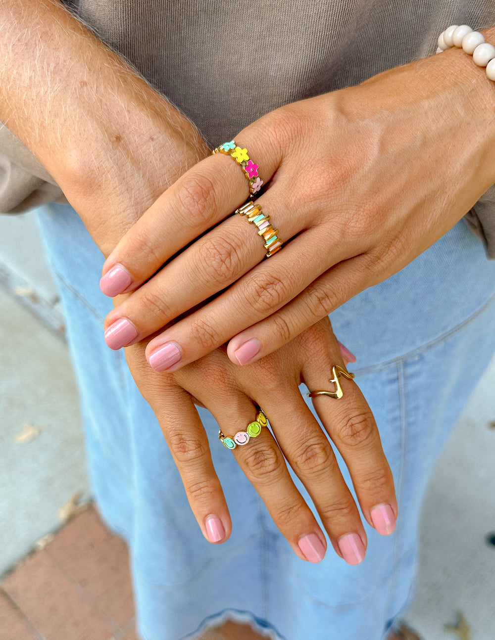 Bague Émaillée Smiley
