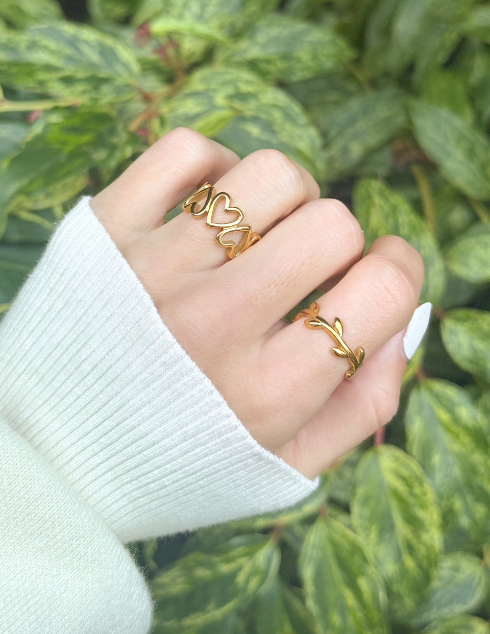 Bague Chaîne Cœur