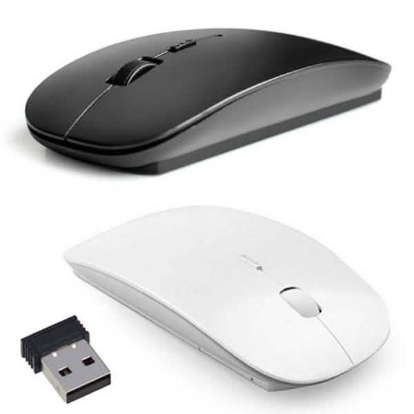Souris optique sans fil USB 2,4 GHz avec récepteur pour ordinateur PC portable