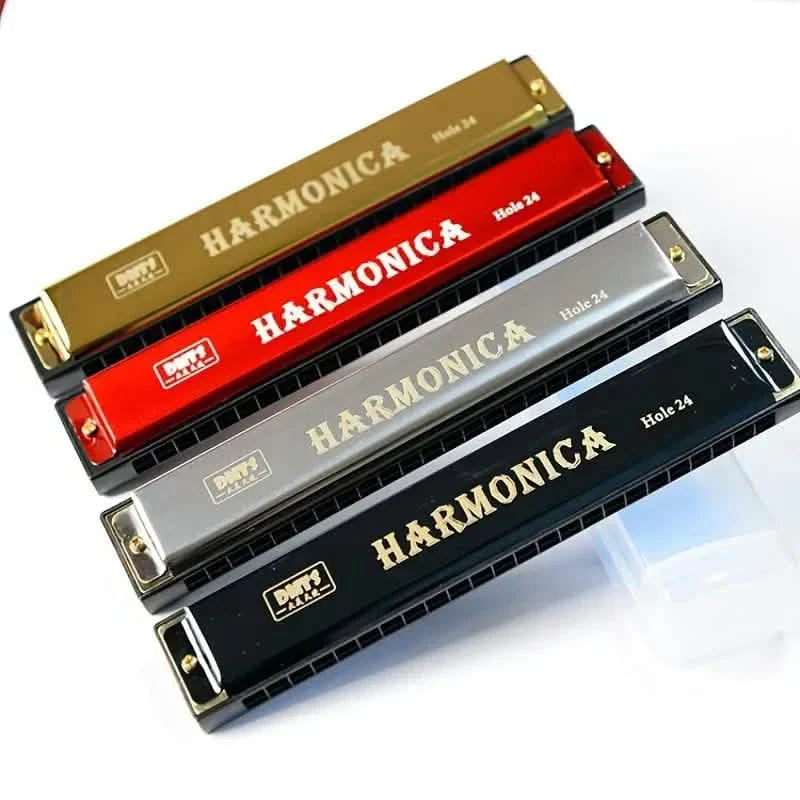 Harmonica 24 trous avec embouchure en métal
