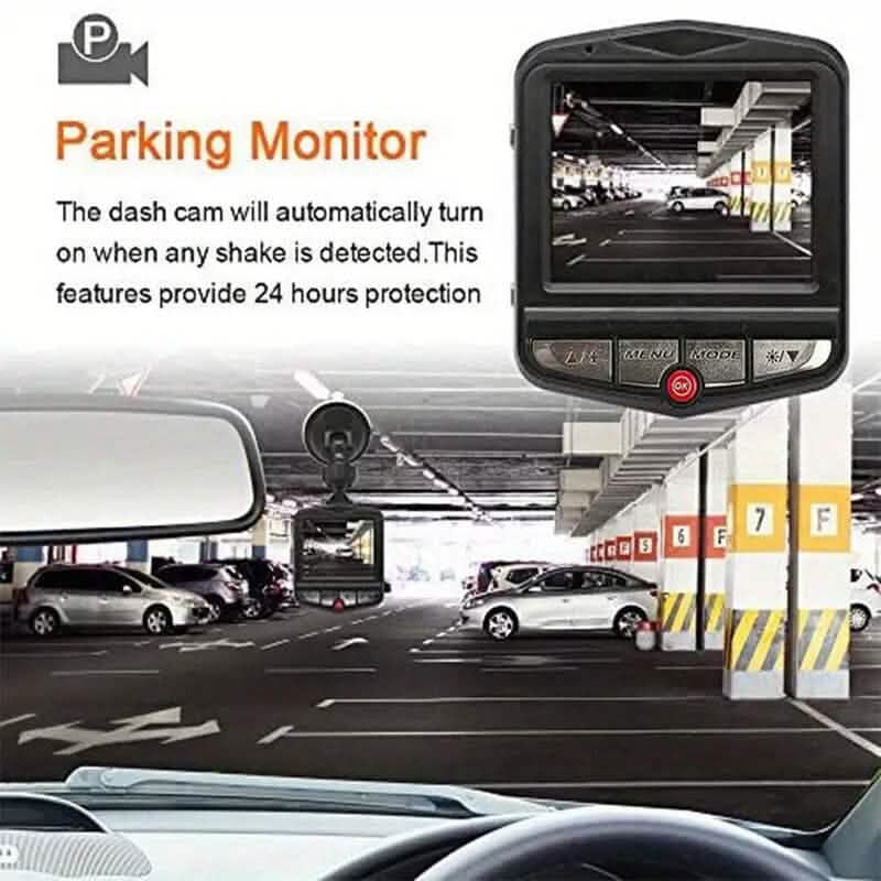 Dashcam full HD 1080p noire de 2,4 pouces