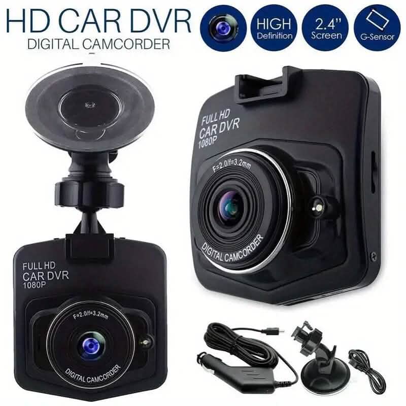 Dashcam full HD 1080p noire de 2,4 pouces
