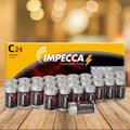 Paquet de 24 : Piles alcalines Impecca C LR14 Platinum