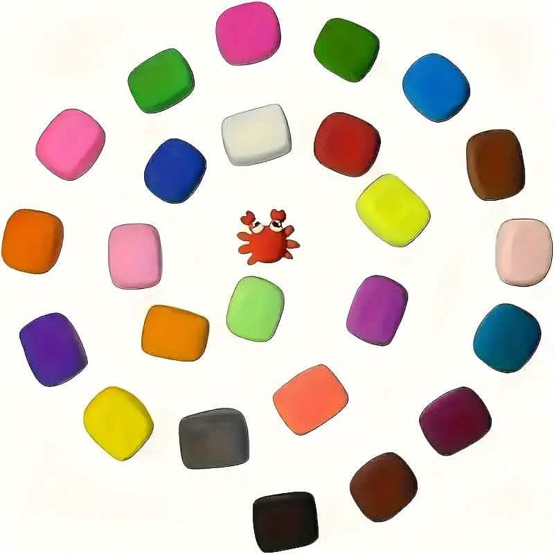 Paquet de 24 : Argile auto-durcissante colorée