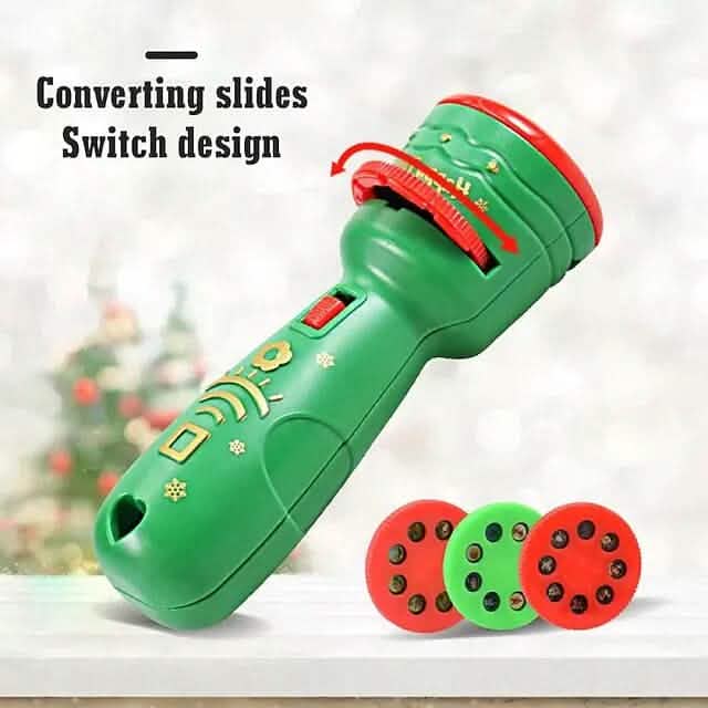 Lampe de projection de Noël 24 motifs avec lampe de poche