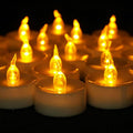 Lot de 24 bougies chauffe-plat LED sans flamme vacillantes sans fumée