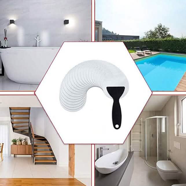 24 pièces : Autocollants antidérapants pour baignoire
