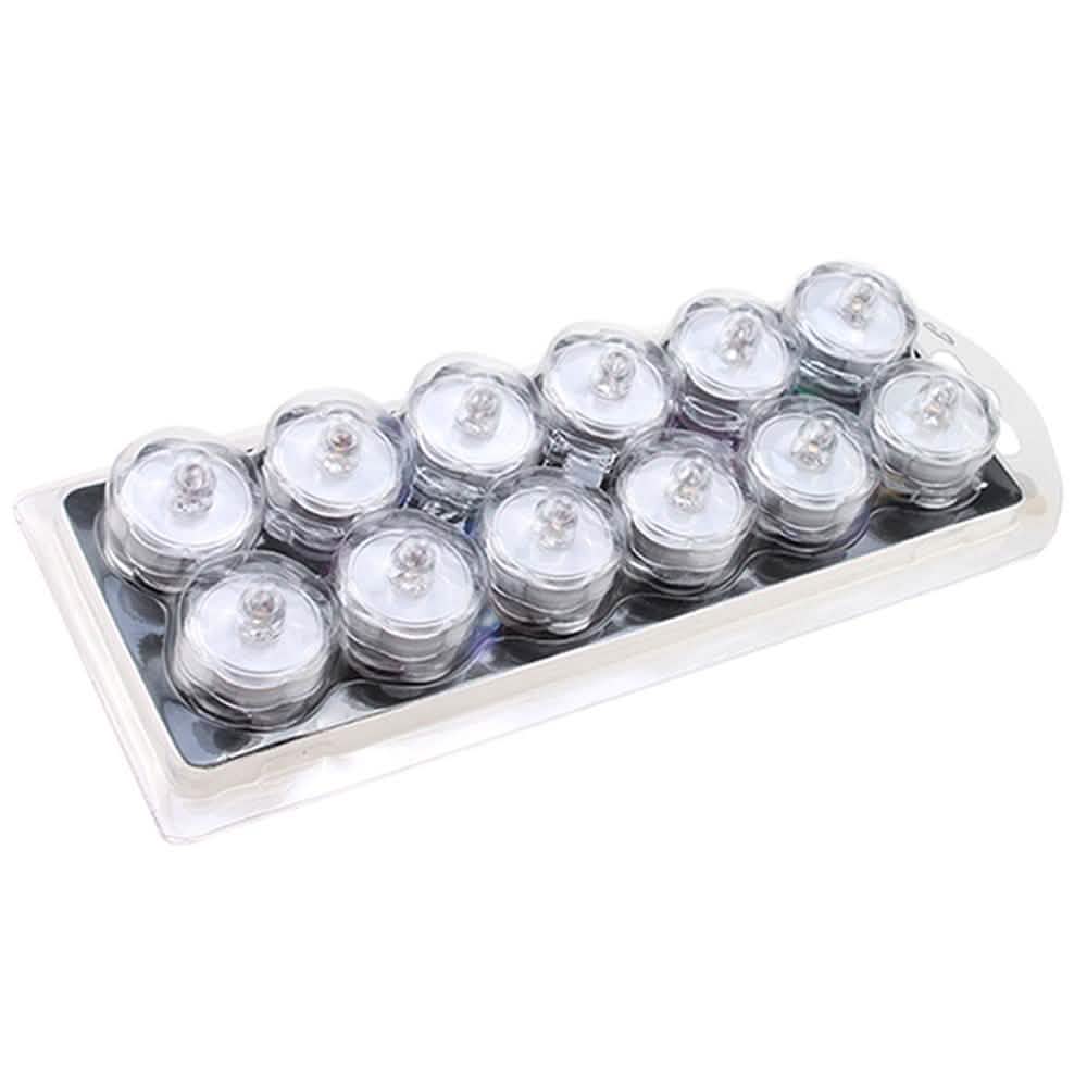 Lot de 24 : Bougie chauffe-plat submersible à LED RVB