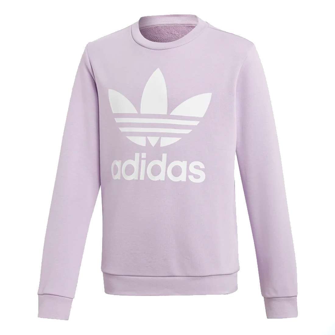 adidas Originals Sweat-shirt ras du cou trèfle pour enfant (junior) - Violet éclatant / Blanc